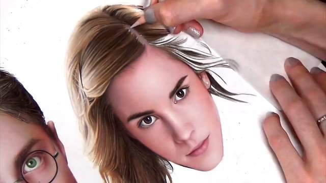 超強大《色鉛筆肖像畫》Heather Rooney 根本是人體印表機嘛