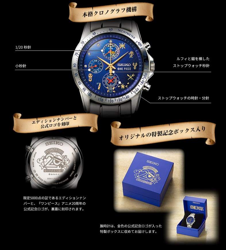 SEIKO×ONE PIECE《航海王動畫20週年紀念錶》再販售活動展開