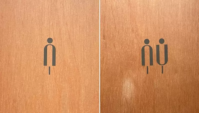 日網友苦惱《男女廁標示》看不懂！已經很急了，可以不要問這麼難的問題嗎？ | 葉羊報報