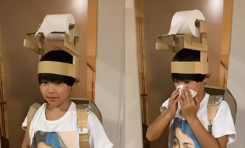 小六學生的天才發明《衛生紙書包》流鼻涕有紙巾可以擦，出去玩再也不用一直吃鼻涕惹 | 葉羊報報