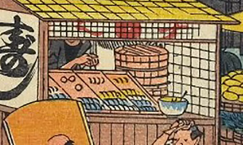 《這個大碗公有什麼用》浮世繪中的壽司攤引發議論 江戶時代的人都怎麼吃壽司？ | 葉羊報報