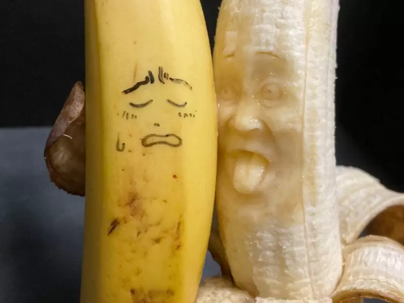 香蕉雕刻職人《山田惠輔》用牙籤精雕細琢出來的BANANA藝術 | 葉羊報報